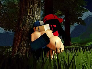 Roblox Yi Xi And Masked Guy Fucking Hard In Public Park Creampie!