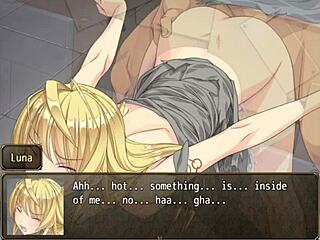 Slaves stuck in wall take intense gangbang anal banging and creampie in hentai game!