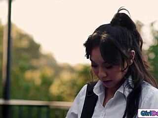 My busty asian milf gazed at my panties so i licked her wet pussy passionately