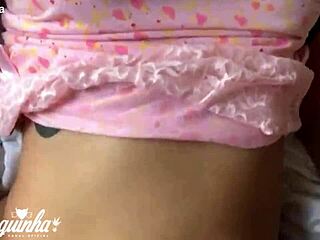 I love giving that morning cumshot all over her sexy tits!