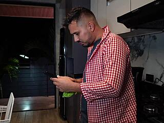 I can't believe my roommate's magic remote makes him eat my pussy anytime