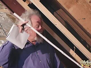 How Do Kiara And Mia Share Cum After Fucking An Old Man In Hot Threesome?