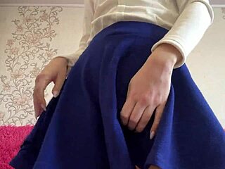 SEXY 18 YEAR OLD STUDENT RIPS CLOTHES TO FINGER TIGHT HAIRY PUSSY IN SOLO BENT OVER ACTION