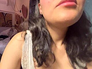 My mature friend says no but her body craves more in the bathroom mirror moment with passionate kisses and touches