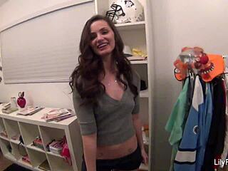 Bts With Lily Carter Solo Masturbation Featuring Boobs Pussy and Ass