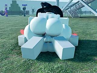 Intense combat action in Roblox game