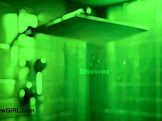 fresh-faced model hints at steamy shower session on sofa during casting interview