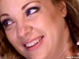 Hey, check out this swinger wife loving all that wild group action at the wedding!