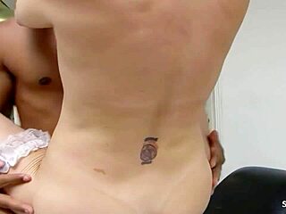 Big Clit Short Hair Mature Takes First Time Anal from Black Boy in Interracial Casting