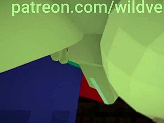 Hooker Sucks And Fucks Steve Hard In Public Outdoor Minecraft Scene