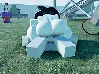 Intense combat action in Roblox game