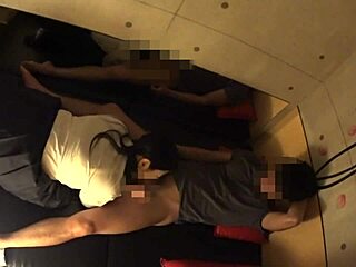 Oh wow, Japanese busty schoolgirl gets secret massage with huge saggy tits