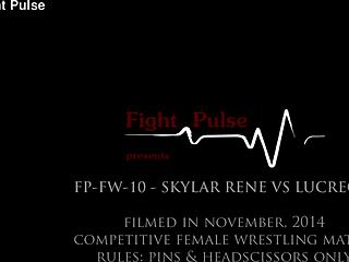 Skylar Rene in Competitive Wrestling with Femdom Domination Moves