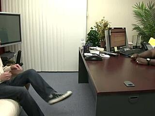 Tiffany Tyler Teases With Passionate Big Cock Banging On Office Desk