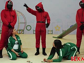 Sexmex Unleashes Intense Squid Game Parody With Cookie Challenge Contest, Costumes, And Wild Group Fucking Featuring Elizabeth Marquez