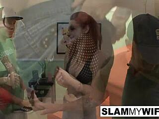 redhead pounded hard by monster cock in intense interracial cuckold session