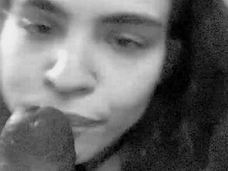 I Feel So Aroused Sucking That Huge BBC Dildo Deepthroat Style for Intense Pleasure