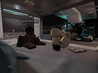 the submissive slut loves that big black cock in roblox condo