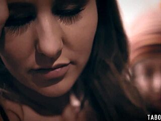 hey, check out teen lesbian paige owens using a big blue dildo on whitney wright's trimmed pussy