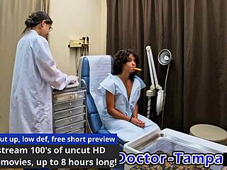 Doctor, spread my petite tattooed ass during this gyno exam in Florida.