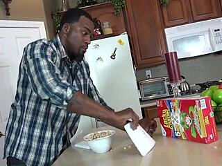 Ariella Ferrera licks pussy in cunilingus before bent over doggystyle fucking with boyfriend Rome Major in threesome.