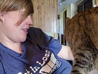 Brunette milf clara crisp preps for giantess fetish video with hairy armpit tease and bbw belly play backstage