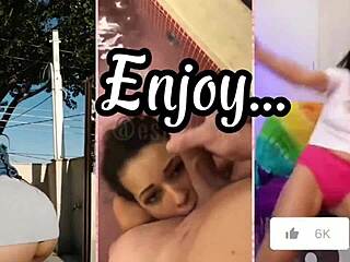 Brunette Latina Amateur Boldly Smokes While Flashing Natural Tits And Ass Solo