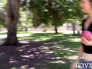 oh man, this tiny 18+ teen's taking that cock in rough pov action