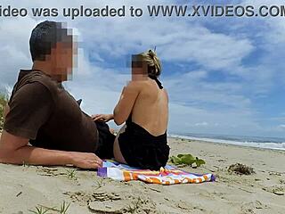 A large tool energizes a resting woman on the beach with outdoor interaction