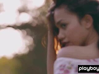 Why Would Petite Filipino Teen 18+ Kit Rysha Strip And Pose Naked Outdoor For Playboy?