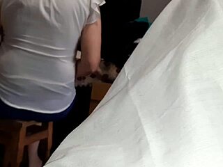 i catch my friend and we dive into a wild threesome with masturbation, cum everywhere, and lesbian orgasm action while the teacher checks homework