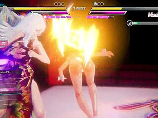 Detailed lesbian game battle with intense encounters