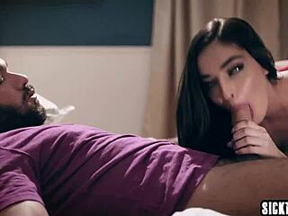 Petite latina teen 18+ craves monster cock sucking it deep in hardcore oral