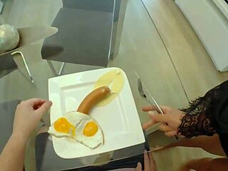 mom lets me pound her mouth and ass before breakfast creampie?