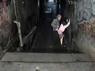 Brunette crossdresser gives blowjob and gets rough bareback sex with boss in favela after funk party