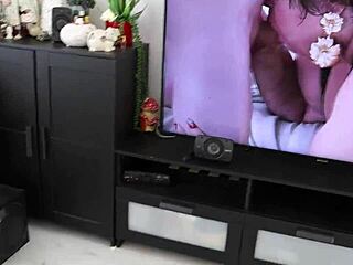 i deepthroat gagged on cock while watching our homemade vid ending in facial