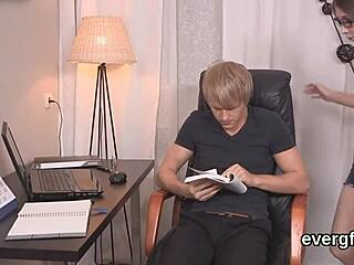 Penniless fellow lets hot friend to drill his ex-girlfriend for dollars?