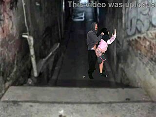 Brunette crossdresser gives blowjob and gets rough bareback sex with boss in favela after funk party