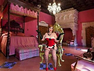 Carmens christmas in july features dildo play with black elements and cum