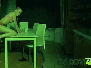 Daddy4k Horny Blonde Teen With Pigtails And Tight Pussy Rides Old European Man's Cock In Kitchen