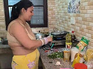 Skinny housewife gaping hardcore kitchen monster cock