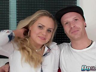 BARRA BRASS ANAL CREAMPIE BESIDE CUCKOLD HUSBAND