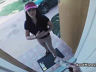 Teen Delivers Pizza and Blowjob for Quick Cash