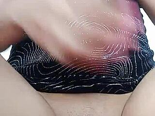 Private room fingering builds to squirting climax