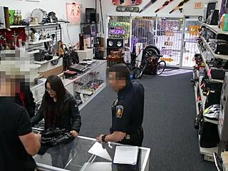 reality shop slut rough pov blowjob hardcore pounding