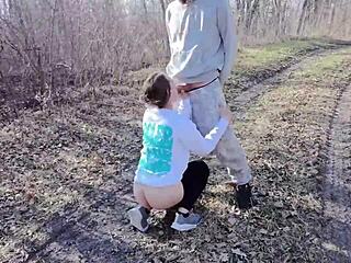 Curvy milf wife pounded hard in public shower and camp outdoors