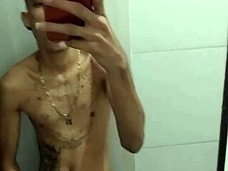 amateur guy jerks off furiously in bathroom after soccer game thrill