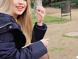 Russian Babe DEEPTHROATS Huge COCK For Cash