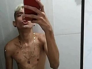 amateur guy jerks off furiously in bathroom after soccer game thrill