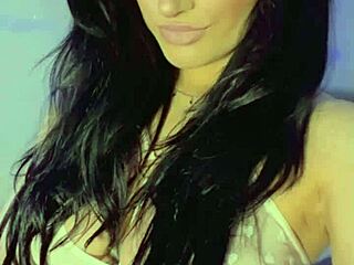 Claudia Bavel Strips In Lingerie And Masturbates Outdoors With Dildo